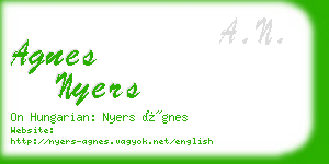 agnes nyers business card